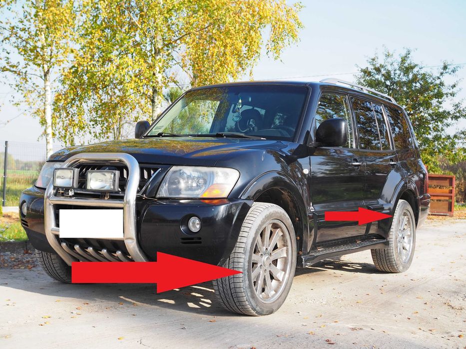 Koła - Mitsubishi Pajero/L200 -Felgi 20" + kapsle + szpilki + dystanse