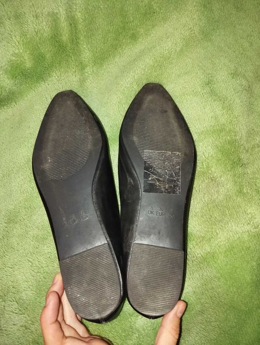 Czarne baleriny spiczaste Primark 38