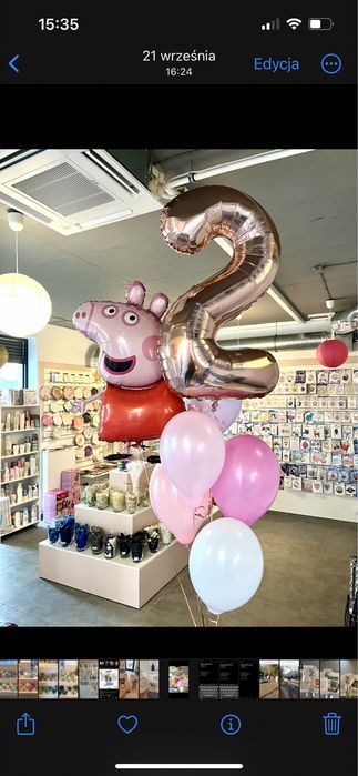 Balony cyferki z helem i inne