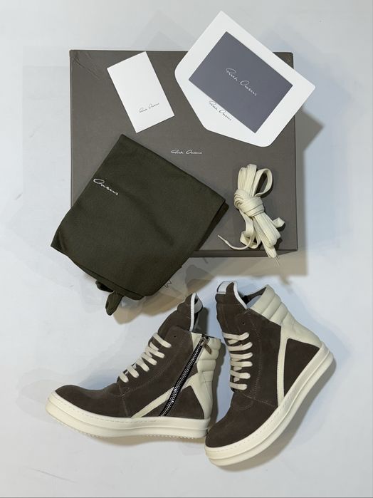кеды Rick Owens Geobasket Brown/Milk Shoes 41 42