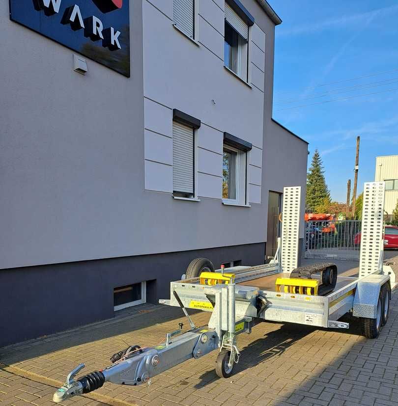 Przyczepa WARK KHD do minikoparki koparki regulowany dyszel DMC 3500