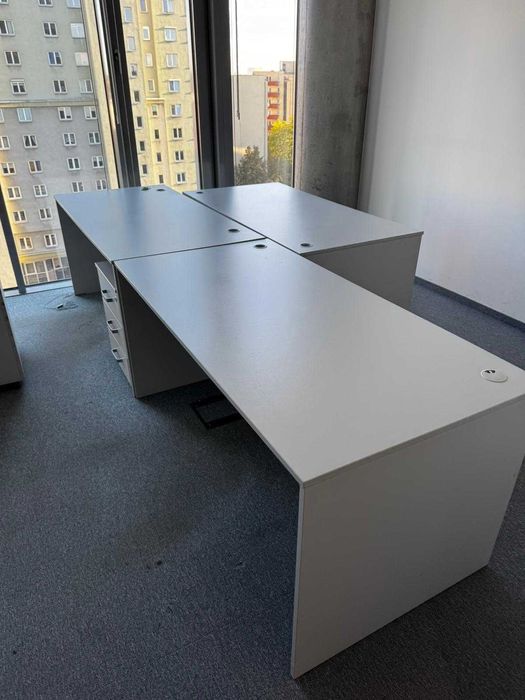 Biurko szare 160x80 biurka stół  stoły  do biur szkół domu