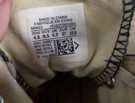 niebieskie converse EU 37