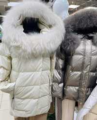 perłowa kurtka płaszcz jenot missfoto e model zimowa futro