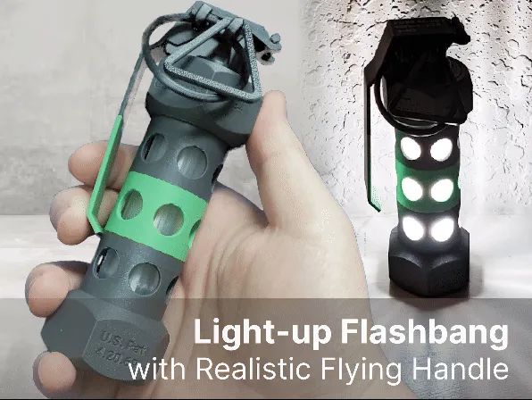 Granada Flashbang com Luz Realista e Pega a Voar