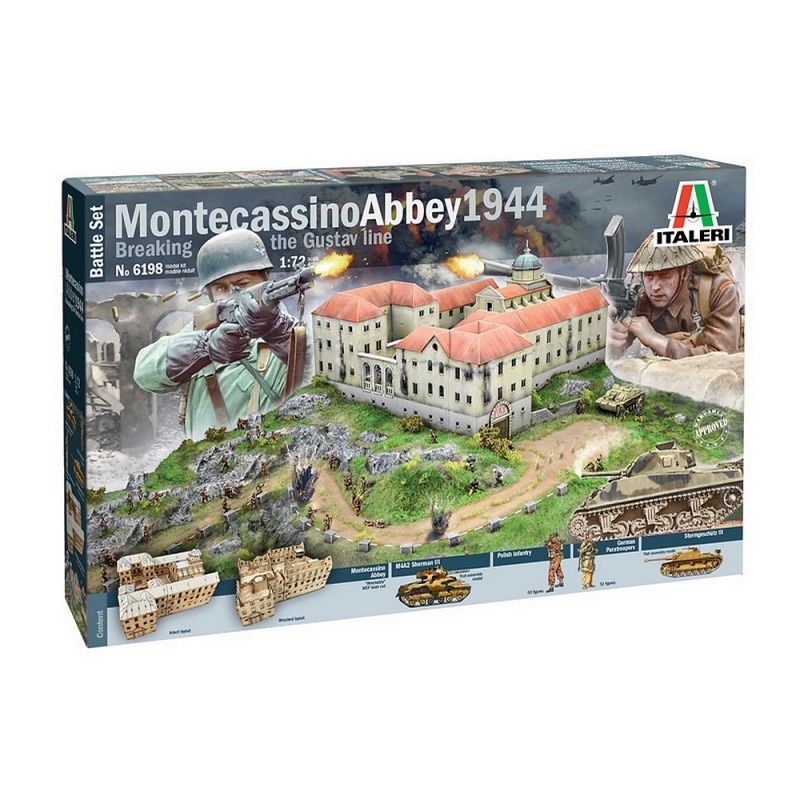 Zestaw diorama Monte Cassino Gustav Line 1944 model 1/72 Italeri 6198