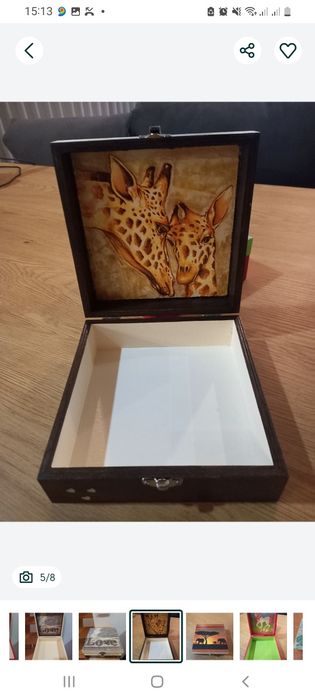 Caixa decorada com tecnica decoupage e pintada à mão