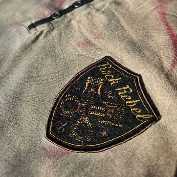 Vintage aflliction style Rock Rebel polo