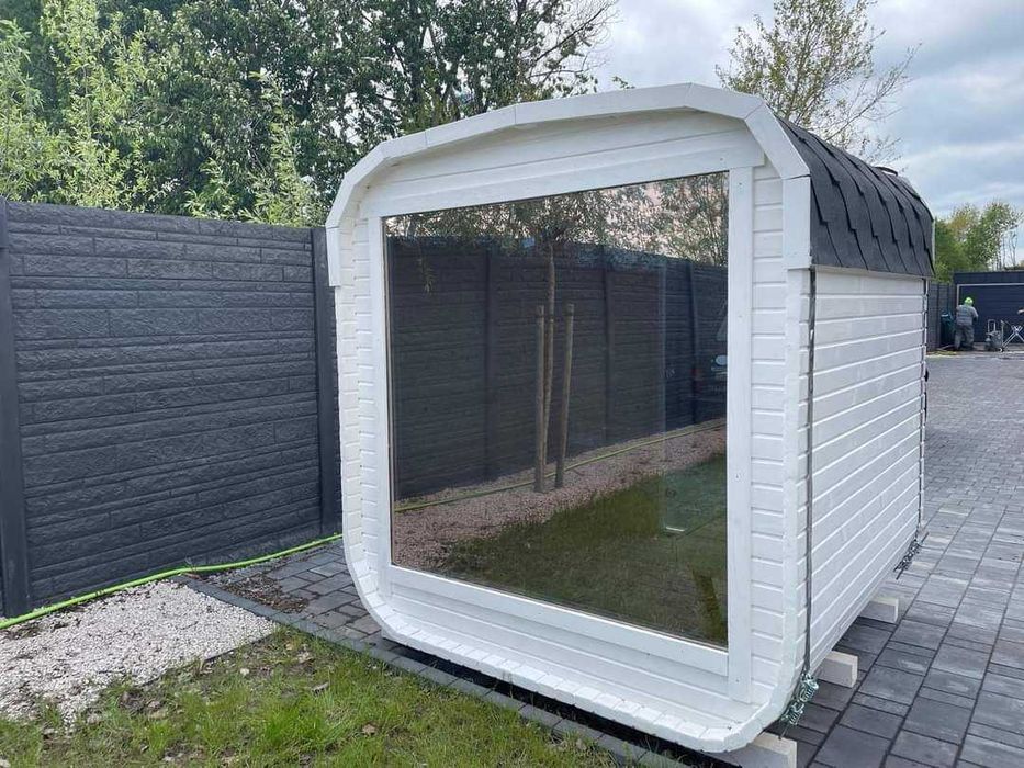 Sauna Ogrodowa Beczka Panorama Fińska Ruska Bania z Piecem - Producent
