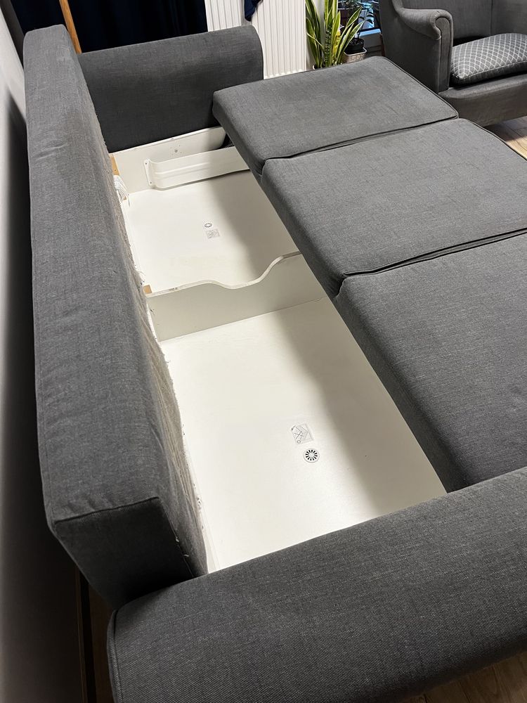 Ikea kanapa sofa Ektorp  rozkładana szara