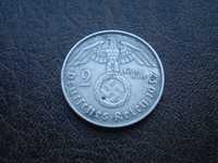 Серебро 2 рейхсмарки 1937-го года Третий Рейх