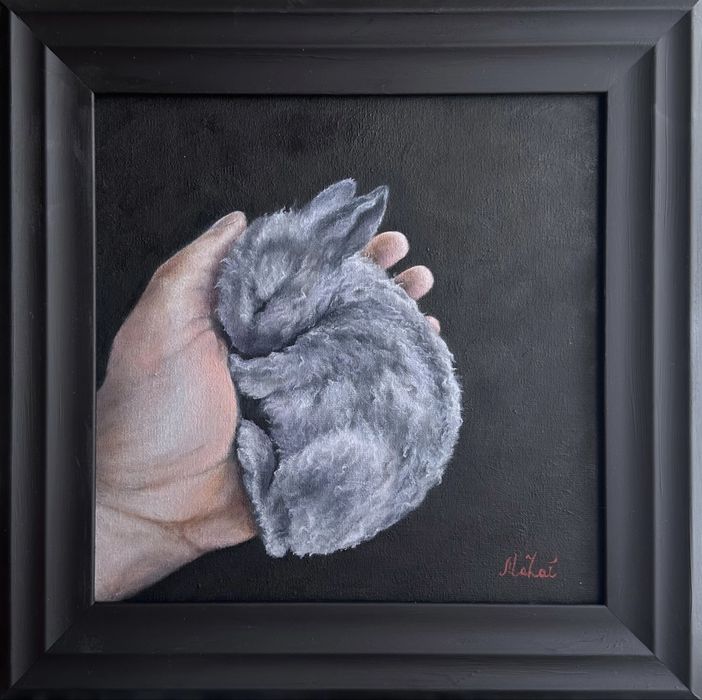 Картина олійними фарбами. Кролик