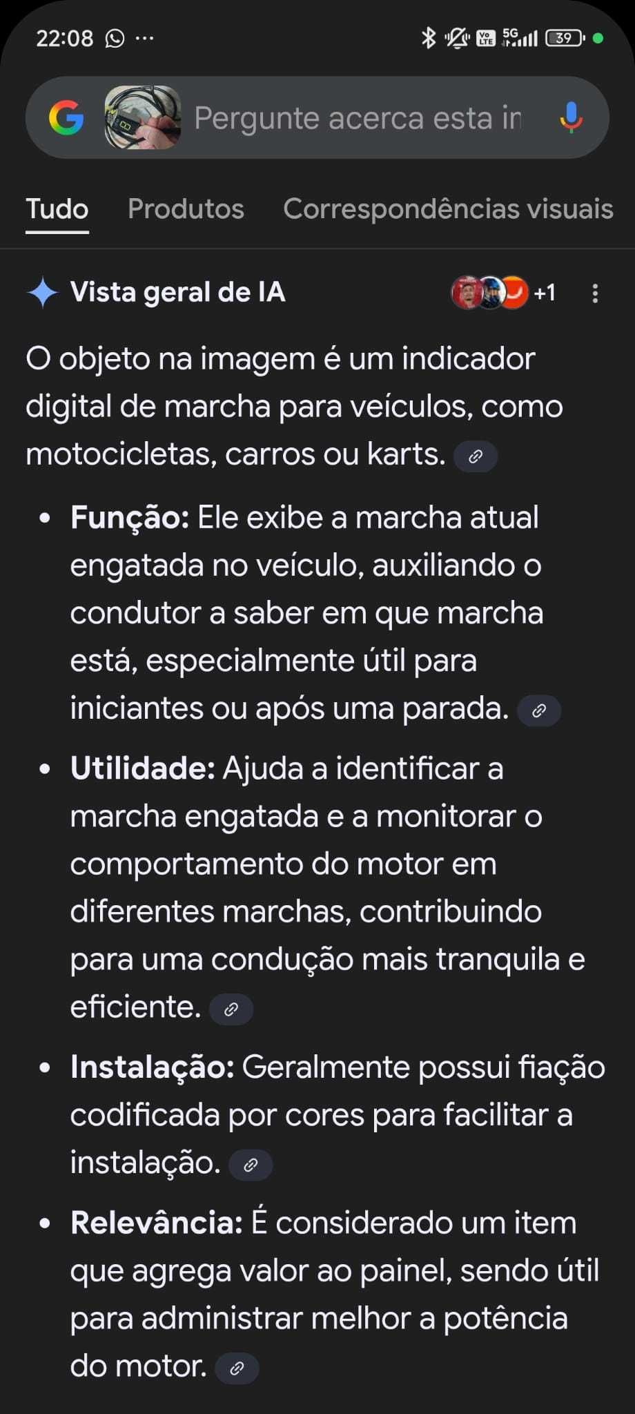 indicador digital de mudanças