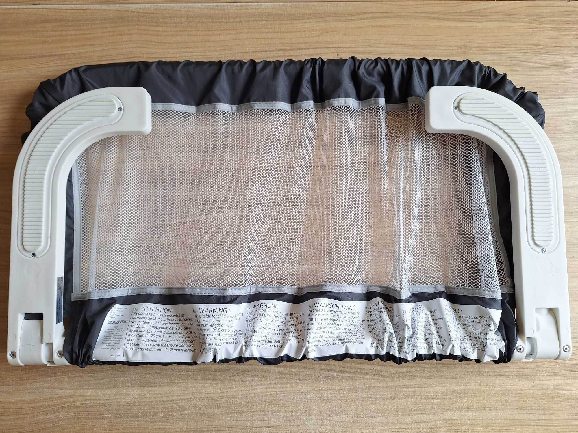 Barierka składana do łóżeczka Safety 1st 106x42 cm ciemnoszara A