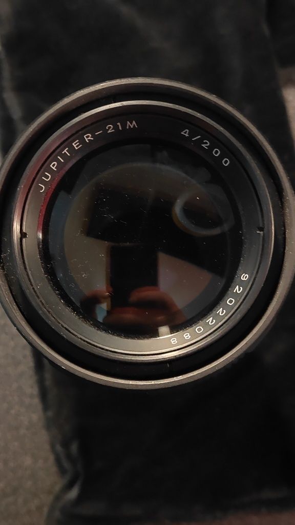 Objetiva Jupiter 200mm F4 - M42 mount + adaptador Canon