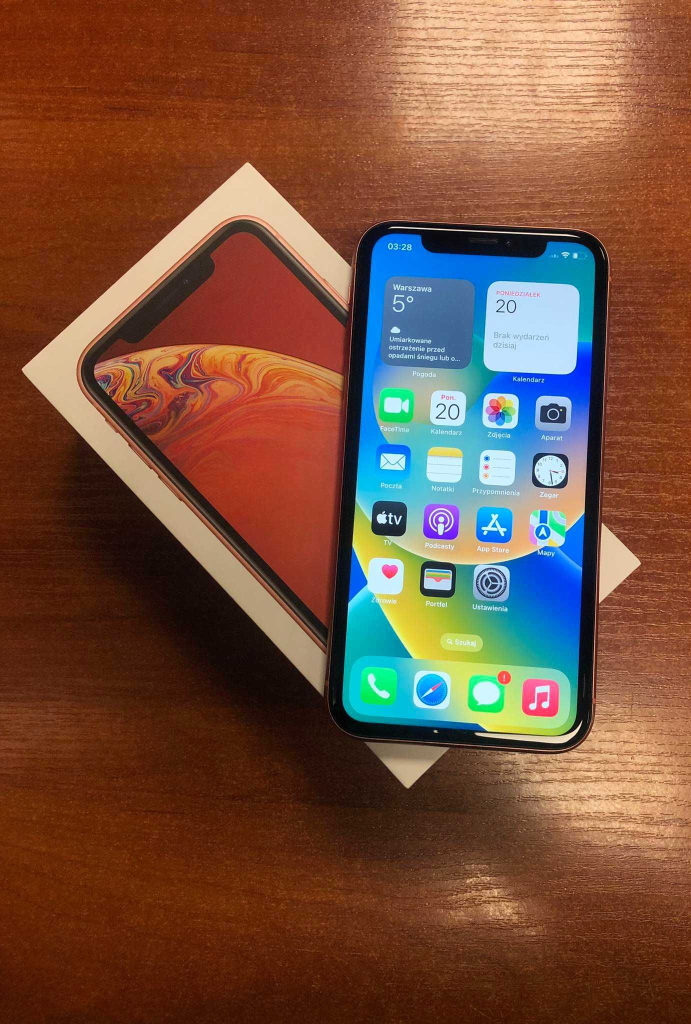 IPHONE XR 128gb stan bdb kolor CORAL sklep Kielce