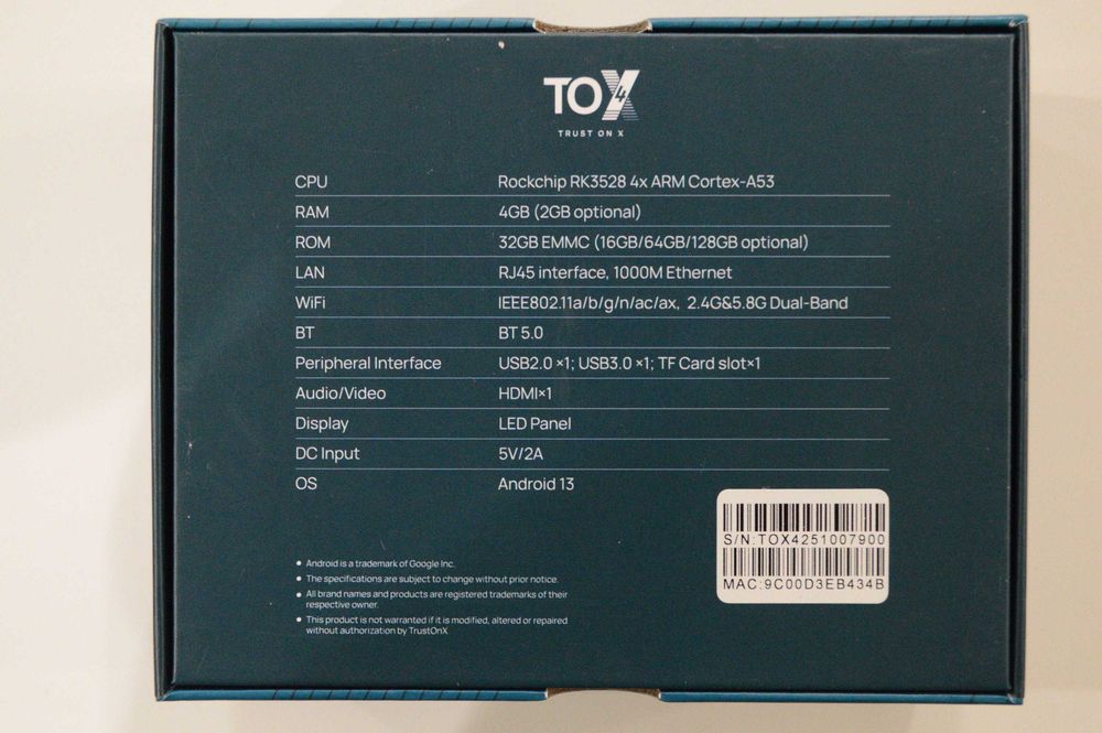 Ugoos TOX4 Smart TV Box RK3528 4/32 GB TOX 4 3 ТВ Приставка