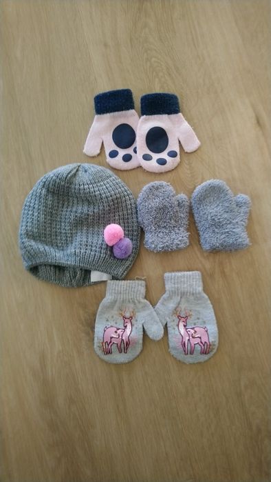 Rękawiczki małe jeden palec i czapka