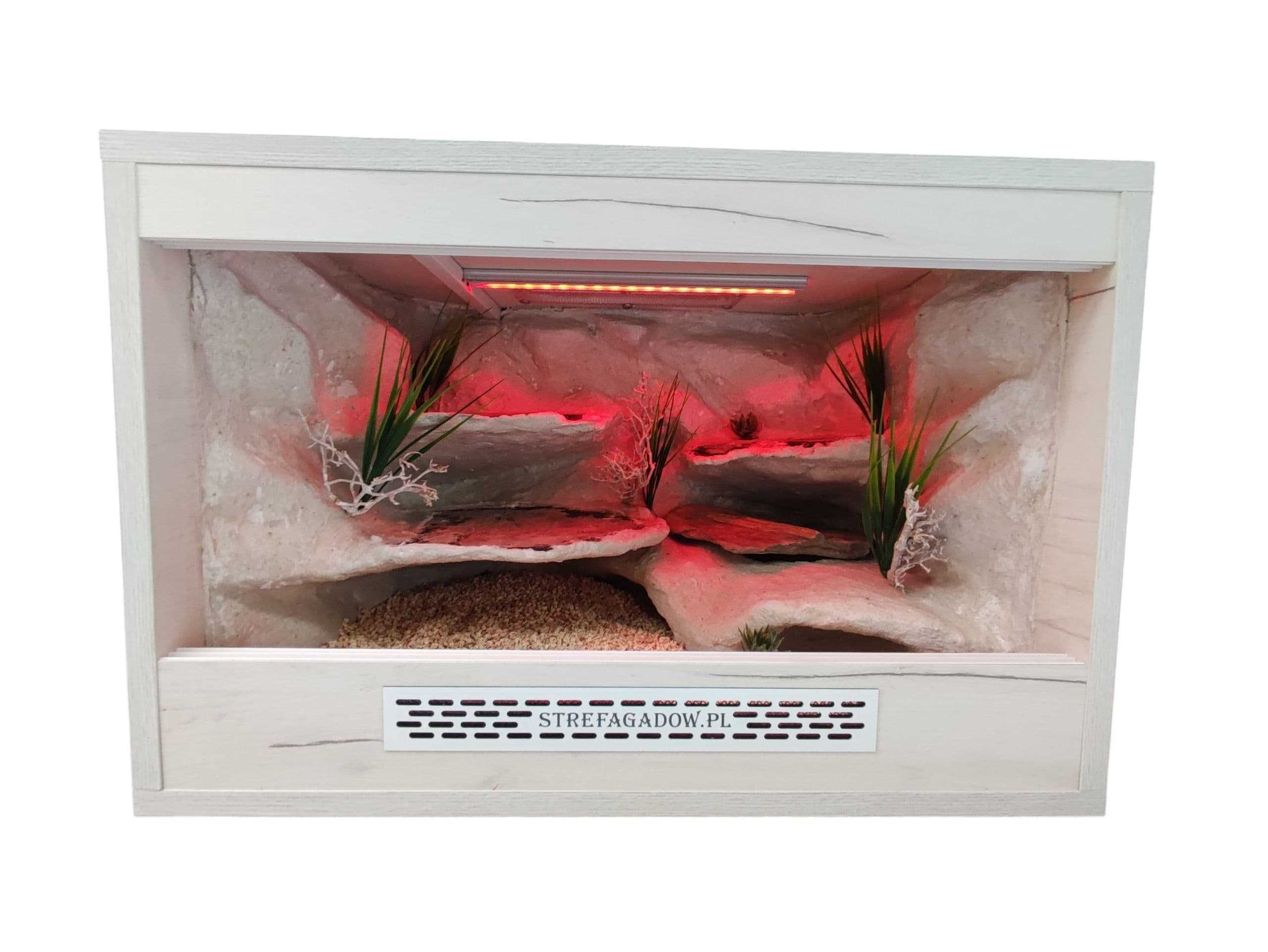 Terrarium pustynne nr752 60/40/40 dla gekona lamparciego DOSTĘPNE