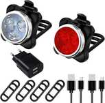 Luzes LED recarregáveis ​​p bicicleta trotinetes corrida