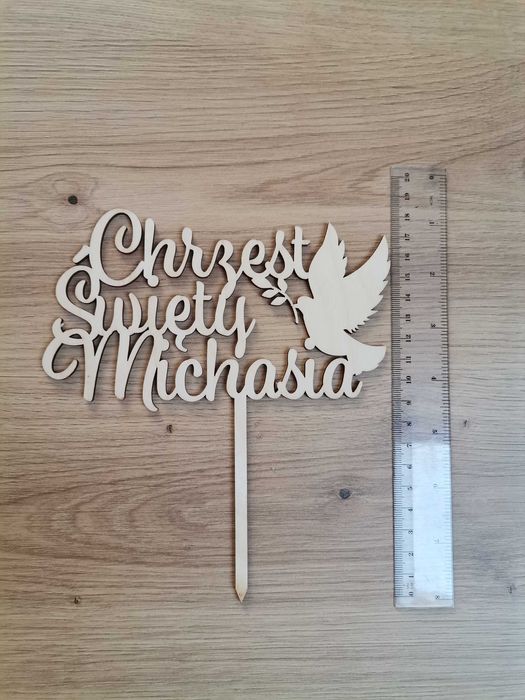 topper na tort "Chrzest Święty Michasia"