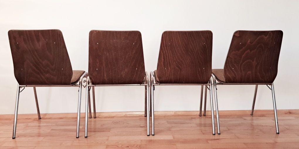 Krzesło A.zeitler lata 80 vintage retro krzesło chrom krzesło mid cent