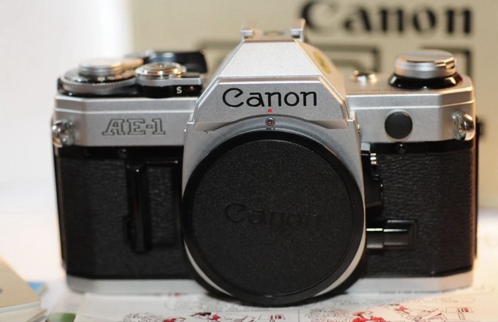 Canon Ae-1 c/ Caixa Original - 100% funcional + Documentos e Manuais