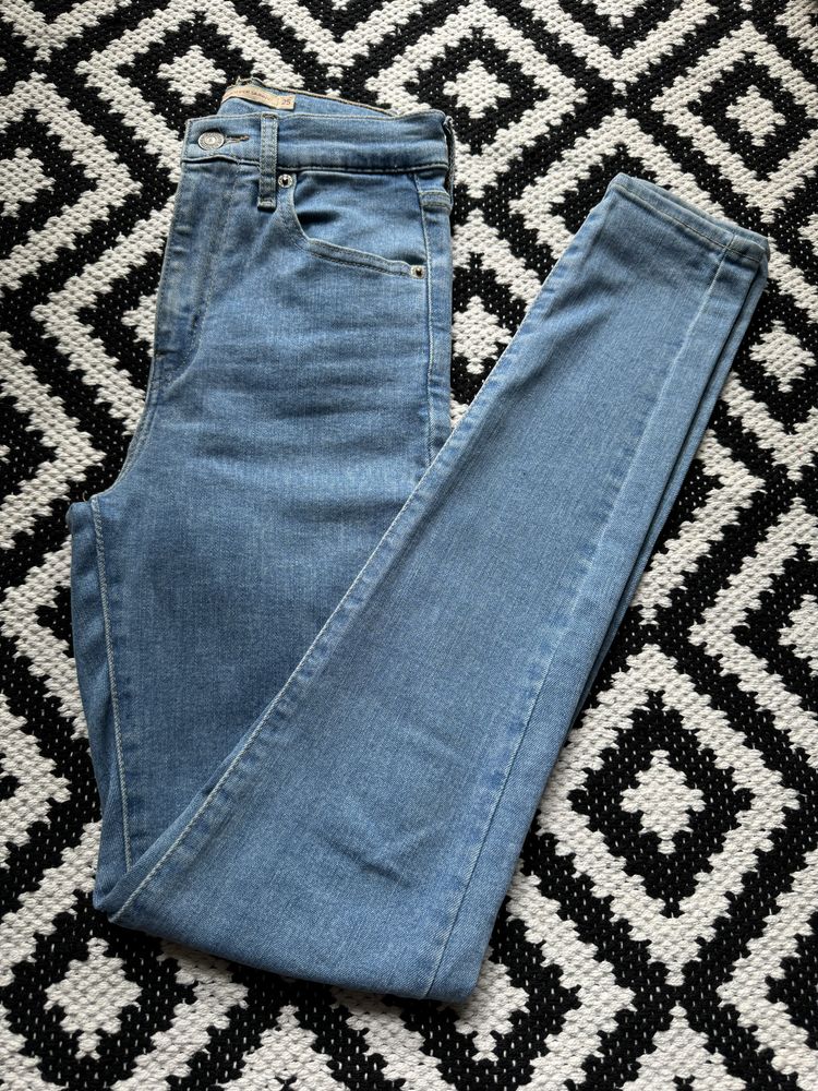 LEVI'S Jeansy Damskie W25 L32 Niebieski Super Skinny Fit