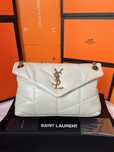 Torebka Loulou Puffer YSL Cream/White