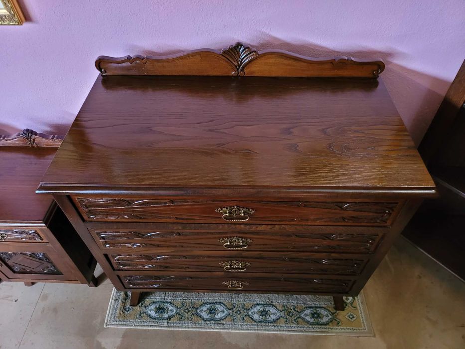 Cómoda vintage em madeira maciça - óptimo estad