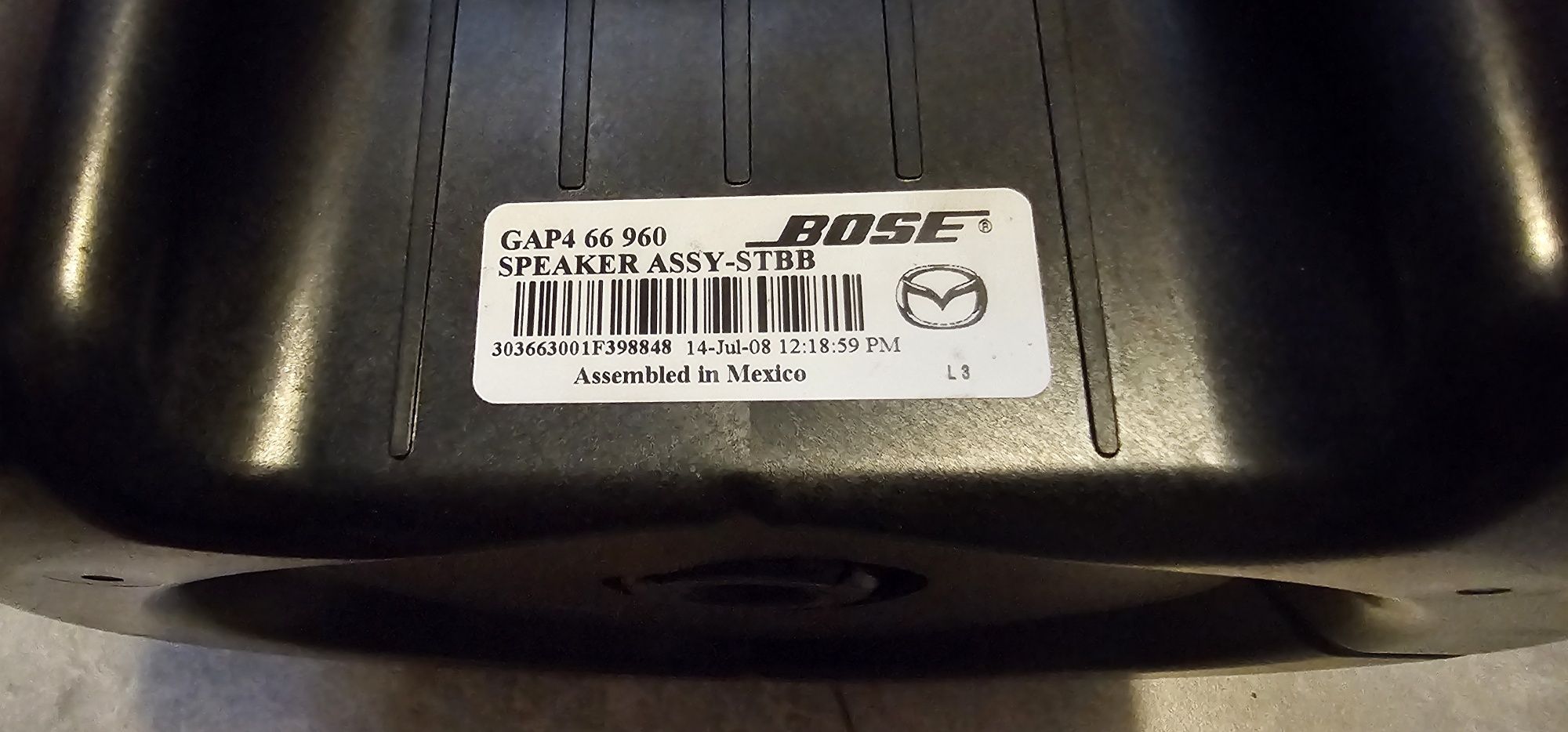 Mazda 6   3. CX3 głośnik subwoofer do koła zapasowego BOSE GAP4 66 96