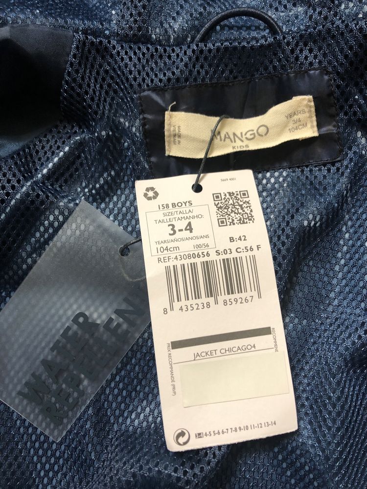 Ветровка Zara 3-4года р.104