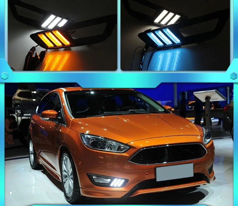 Ford Focus LED ledy *2 rodzaje* światła do jazdy dziennej DRL halogen