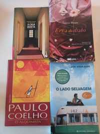 Livros: A Casa Quieta, O Alquimista, O Lado Selvagem, Erva-do-diabo