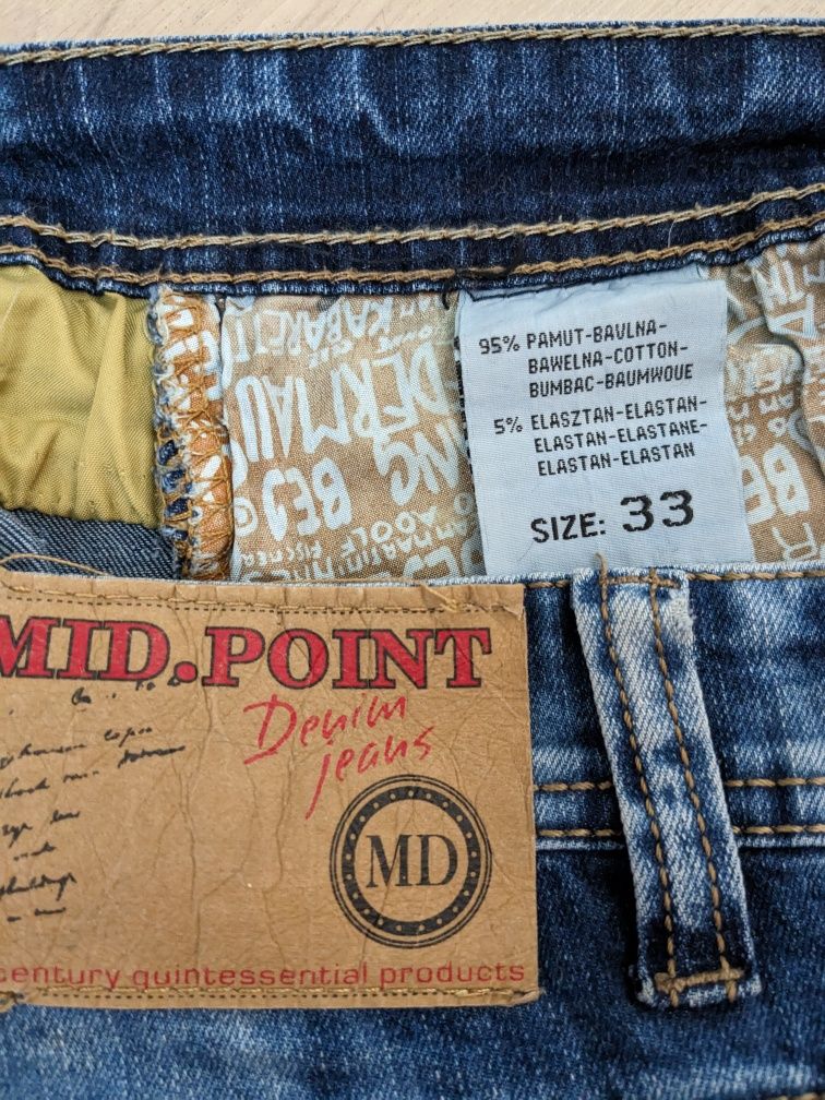 Spodnie jeans męskie 33