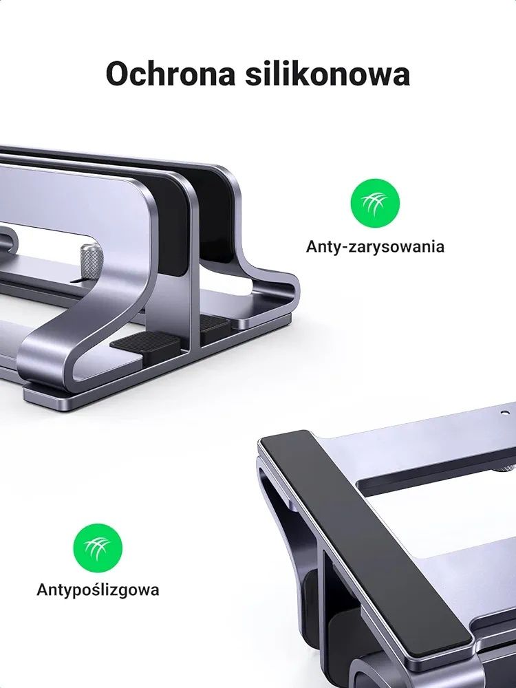 UGREEN Podwójny pionowy stojak na laptopa Aluminiowy 60643