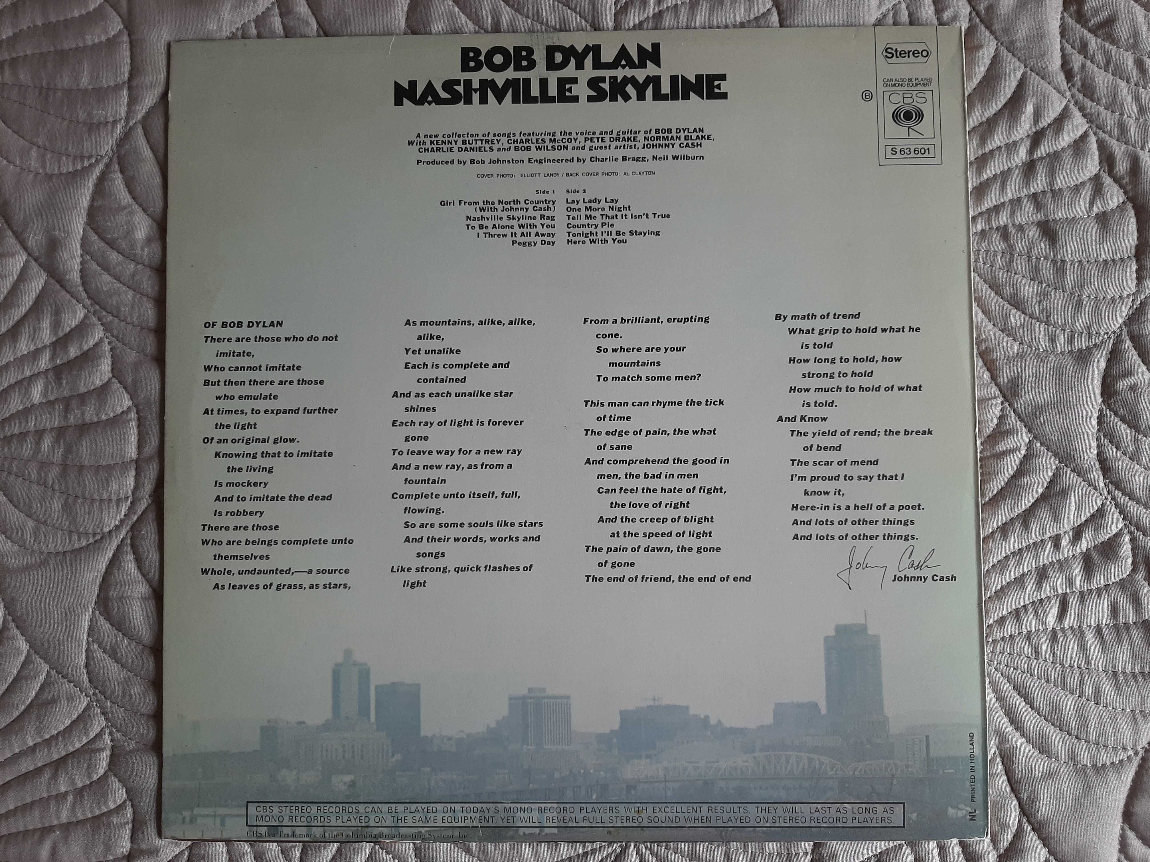 Bob Dylan - Nashville Skyline - Holanda - Vinil LP