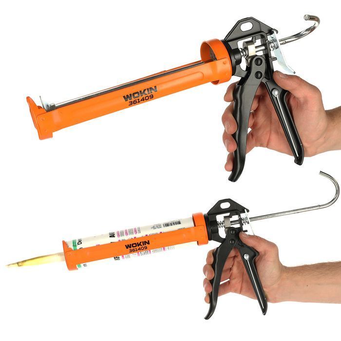 Pistolet Wyciskacz Do Silikonu Akrylu Kleju Kartuszy Mas Obrotowy 360