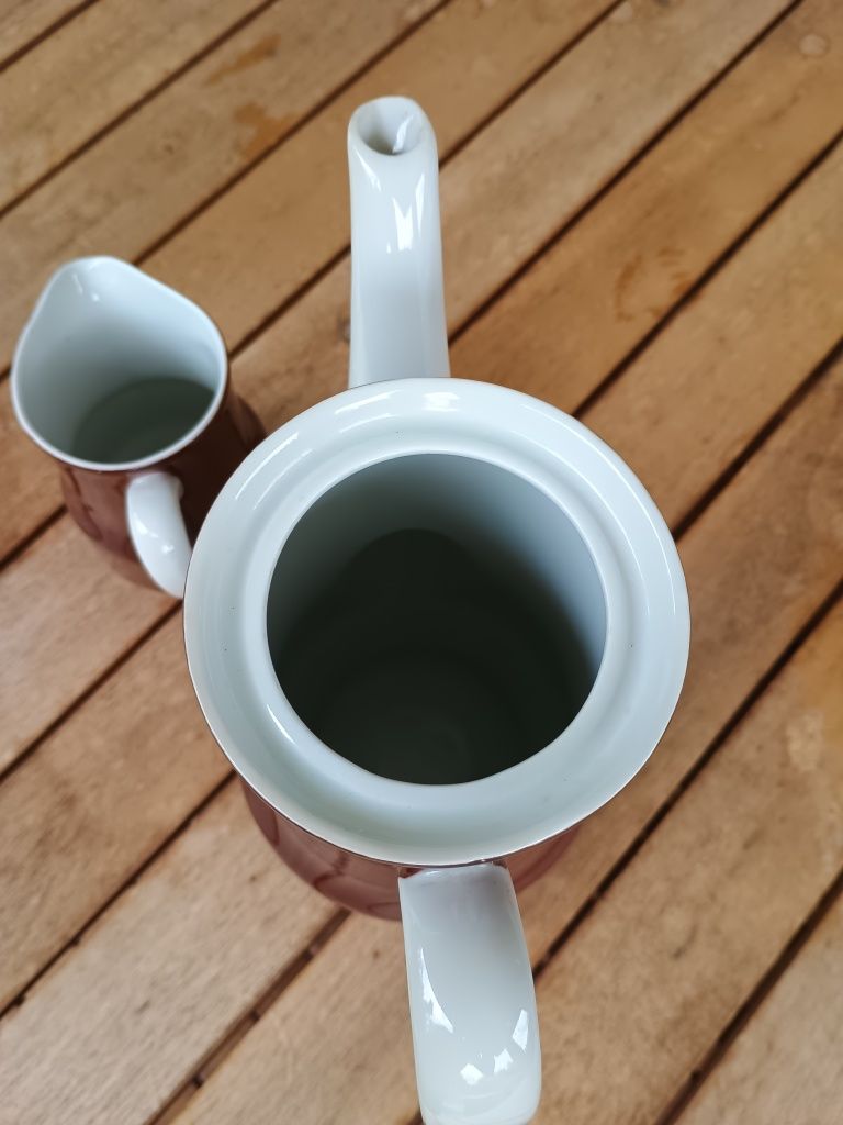 Dzbanek i mlecznik porcelana Ćmielów lata 60