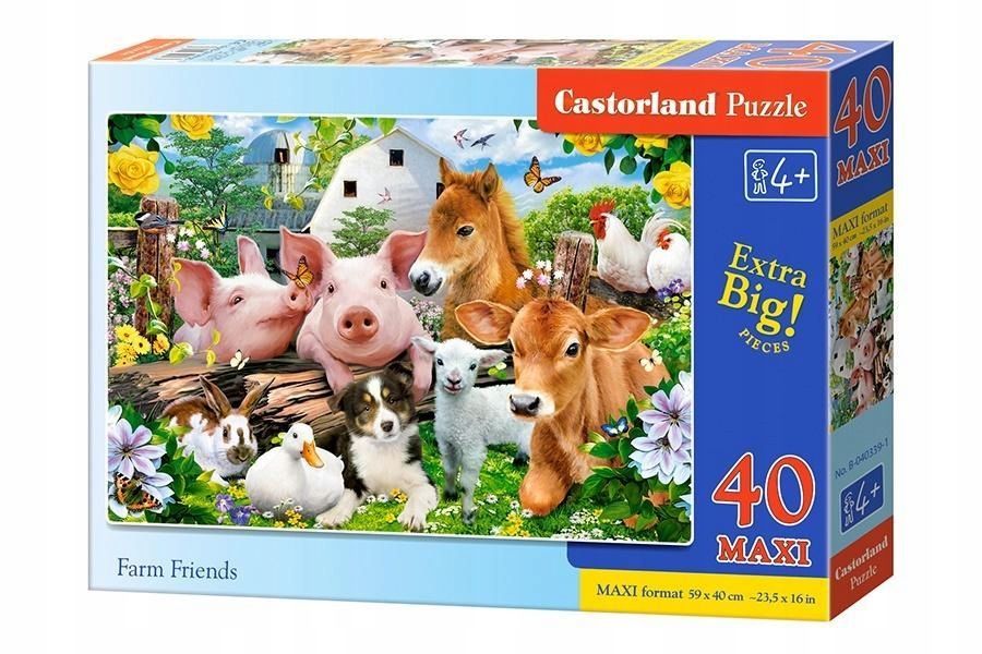 Puzzle 40 Maxi - Farm Friends Castor, Castorland