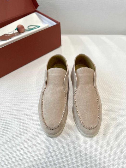 36-41 Женские бежевые лоферы Loro Piana Open Walk лофери Лоро Пиана