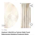 Zasłona 140 x250 boho kremowa pampasy słomiana