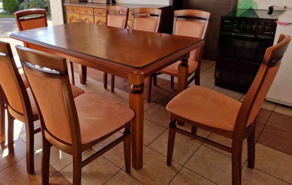 Stół z 8 krzesłami BAWARIA