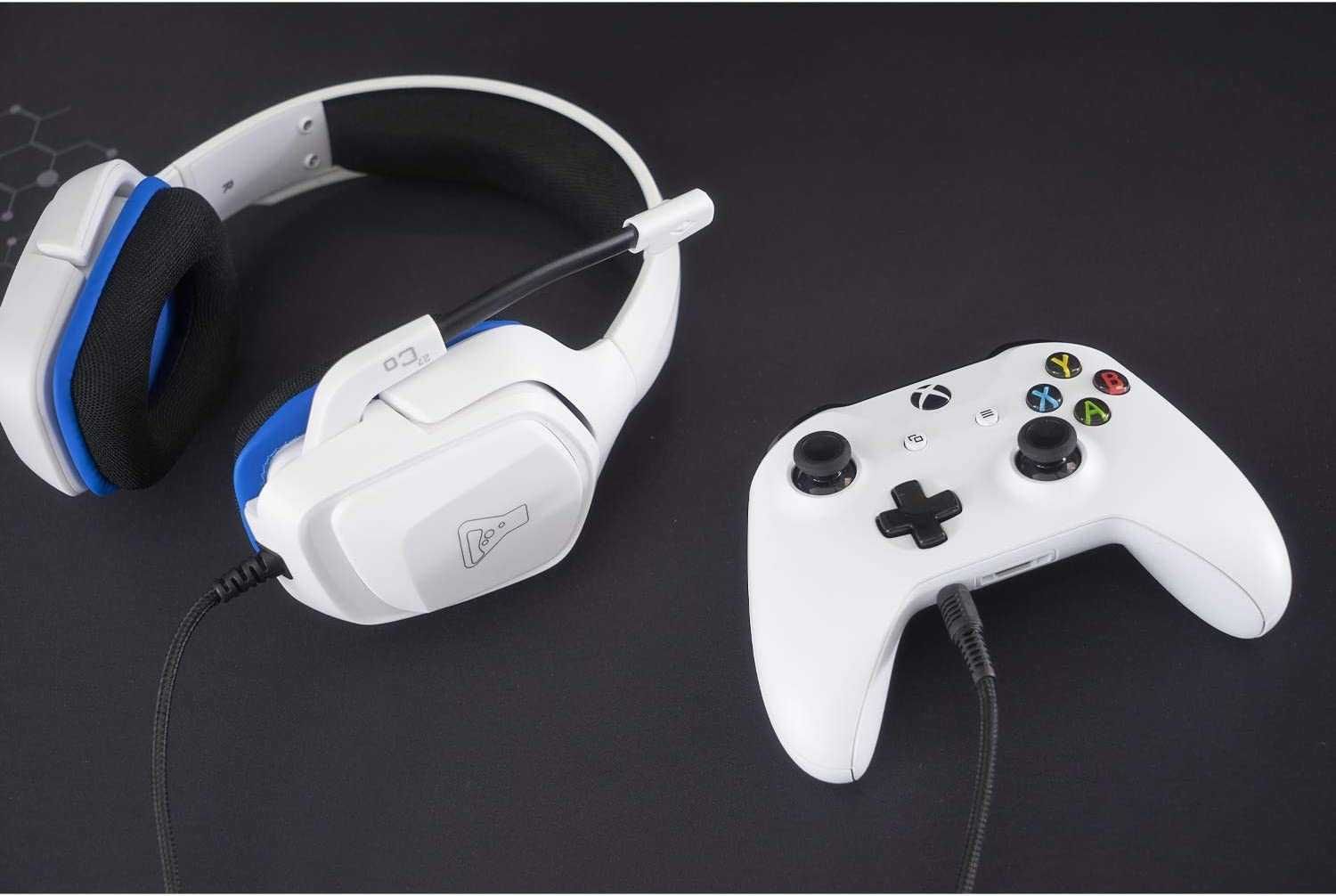 THE G-LAB KORP Cobalt słuchawki dla graczy białe PC XBOX PS4 PS5