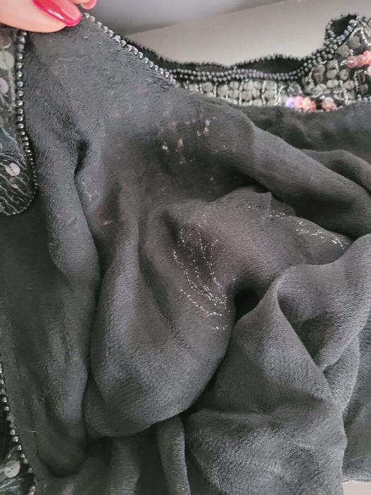 Bluzka top cekiny Sylwester bogato zdobiona S/M