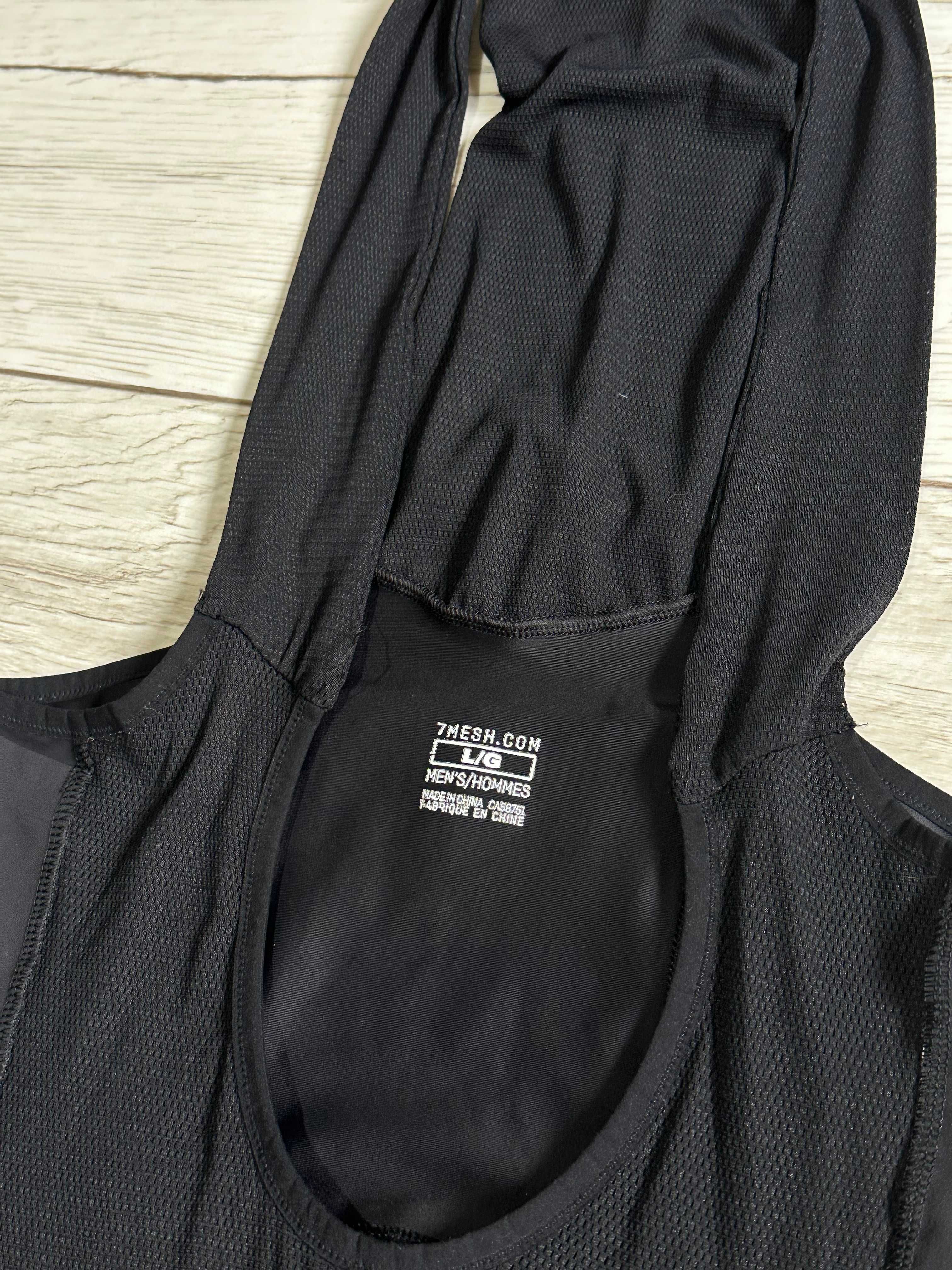 7MESH BIB SHORT męskie spodenki rowerowe z wkładką z szelkami rower L