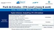 Pack CFA Level 3 (2025 & 26): Livros + Formulários + QBanks + Exames