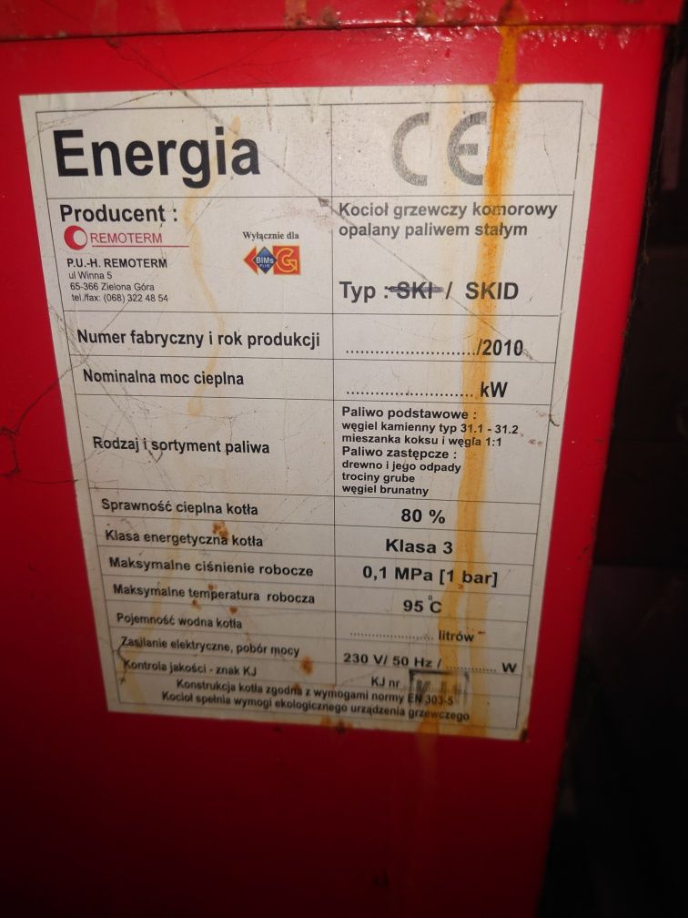 Piec centralnego ogrzewania