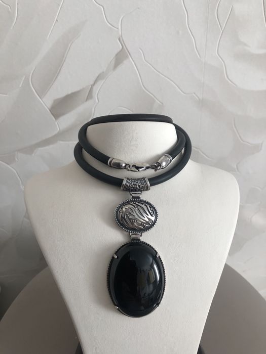 Серебро.Агат.колье,кулоны