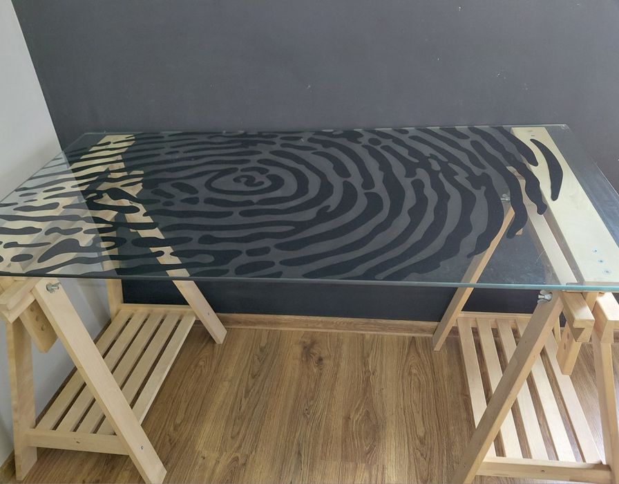 Biurko ikea szklany blat